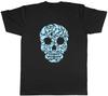 Light Blue Skull Mens Unisex T-Shirt Tee Gift