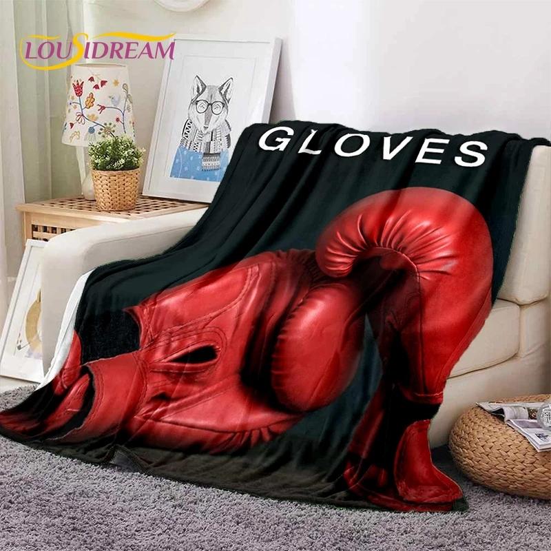 Boxing Gloves Boxer Fight Cartoon Soft Flannel Blanket for Beds Bedroom Sofa Picnic,Throw Blanket for Cover Outdoor Leisure Gift
