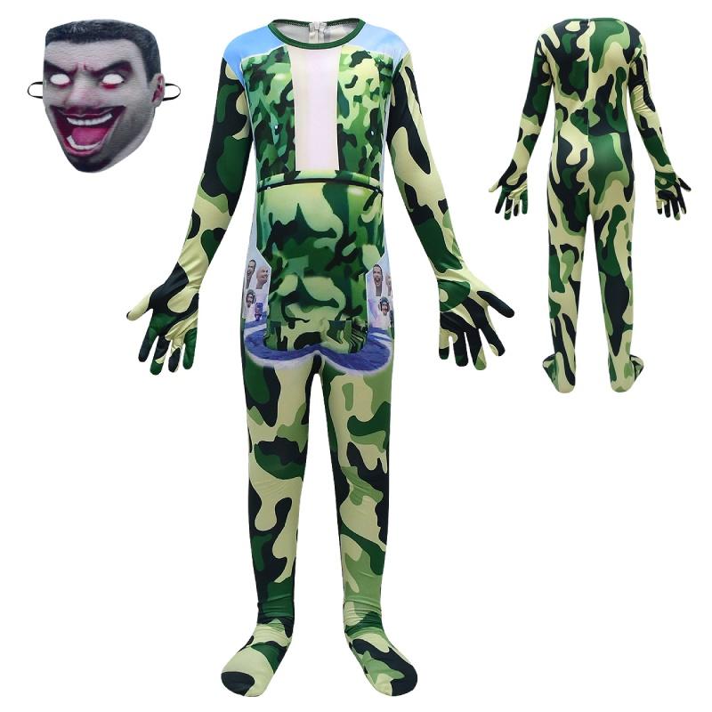 Cartoon Toilet Man Cosplay Costume With Mask Soft Fabric European Style Code 4733)