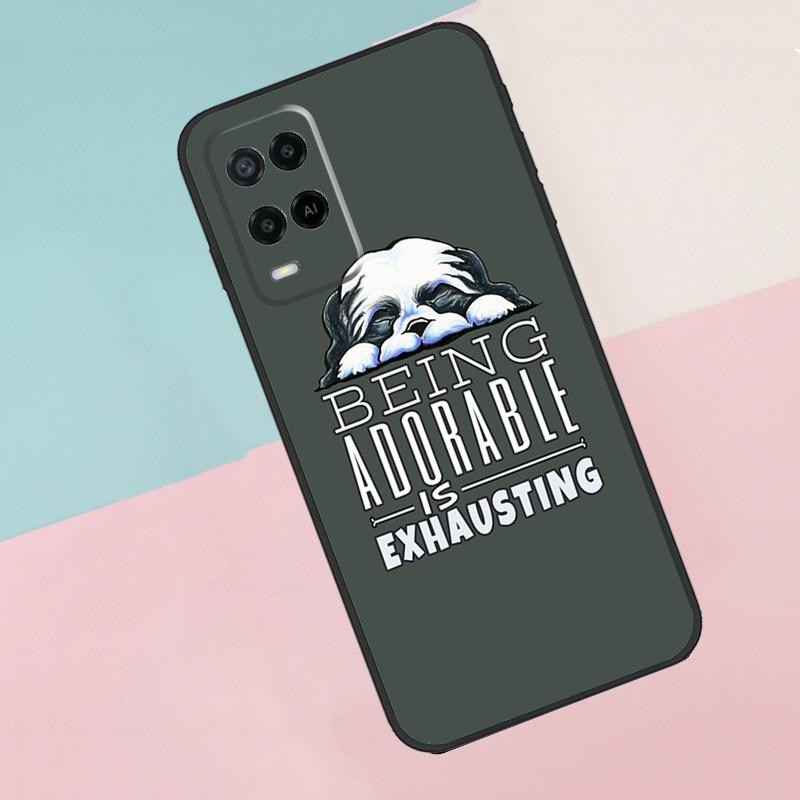 Cartoon Shih Tzu Dog Case For OPPO A83 A91 A93 A1K A15 A16 A52 A72 A3S A5 A9 A31 A53 A53S A54 A74 A94 Cover