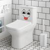 Toilet Stickers Sticky Dustbin Decals 4 Sheets Cartoon Face Stickers For Kitchen Fridge Bucket Driveway Garden Indoor Outdoor