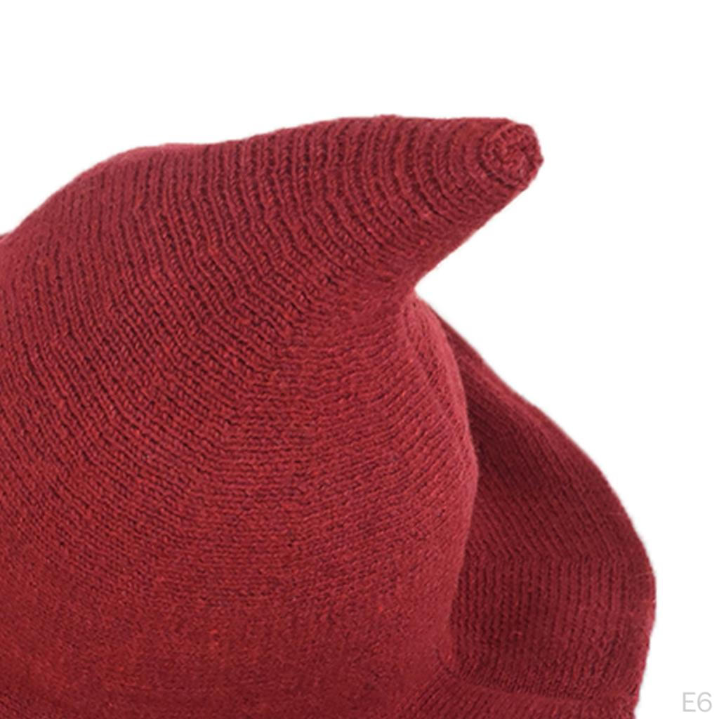 Hat Costume Sharp Wool Witch Hat, Pointed Felt Halloween Warm Autumn Winter Cap