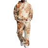 Men's Hoodie and Sweatpants Set with Elastic Waist, Casual Two Piece Outfit