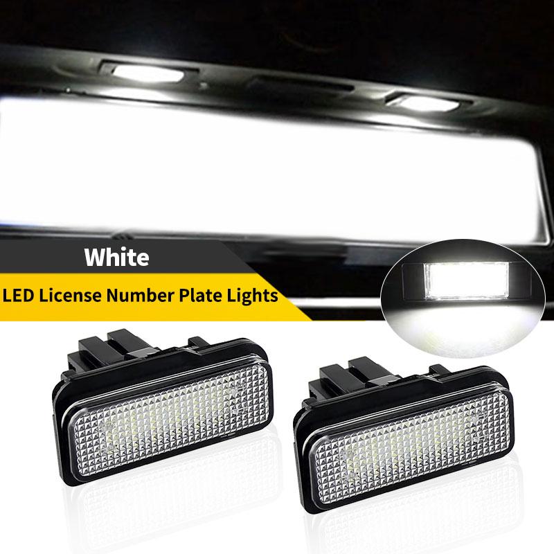 2PCS White LED License Number Plate Lamp For Mercedes Benz CLS-Class W219 W203 5D R171 2D W219 4D OEM# MA2038200556