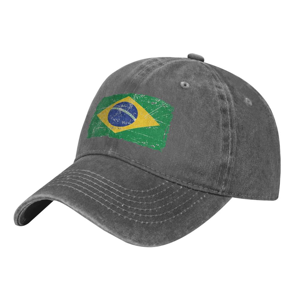 Brazil Flag Vintage Look Baseball Caps Vintage Distressed Washed Sun Cap Men Women Outdoor Running Golf Adjustable Fit Hats Cap