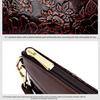 Vintage floral embossed patent leather clutch change purse