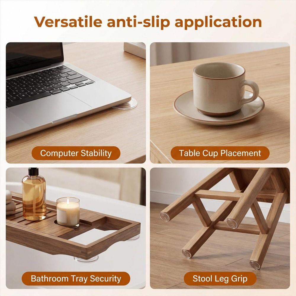4pcs Shock-Absorbent Ccutting board feet Self Adhesive Feet Pad Portable Silicone Pads  Appliances