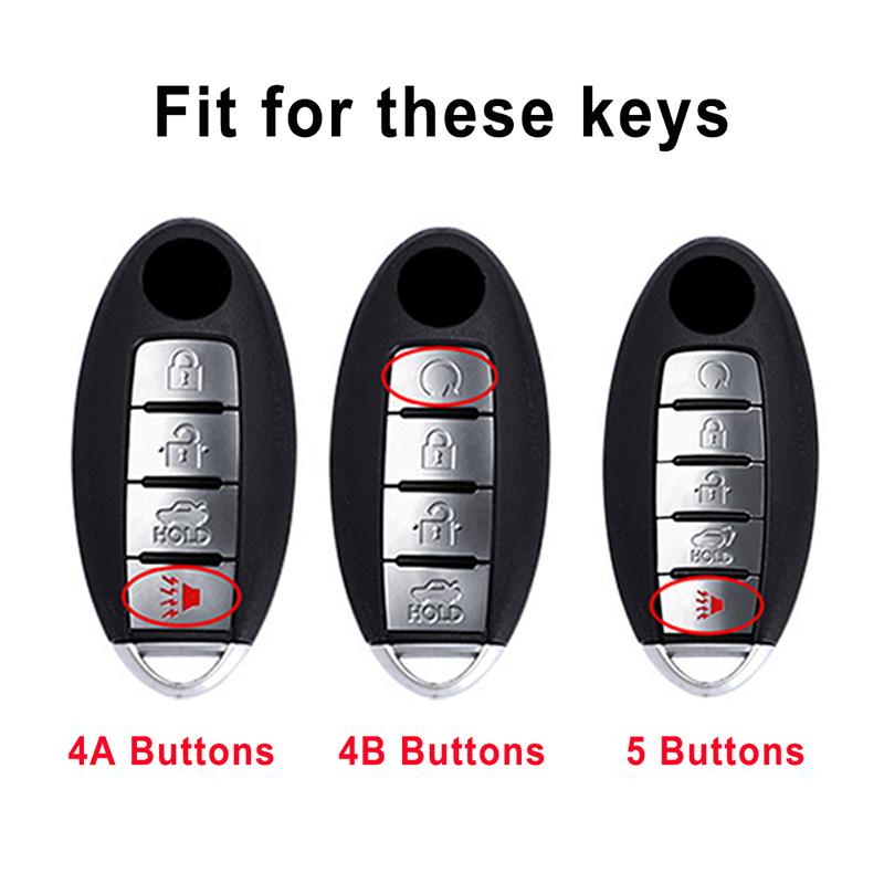 4/5 Buttons Shell Key Cover Case For Nissan X-trail Xtrail T32 Juke Qashqai J11 J10 Tiida Versa Leaf Micra K12 Note Patrol