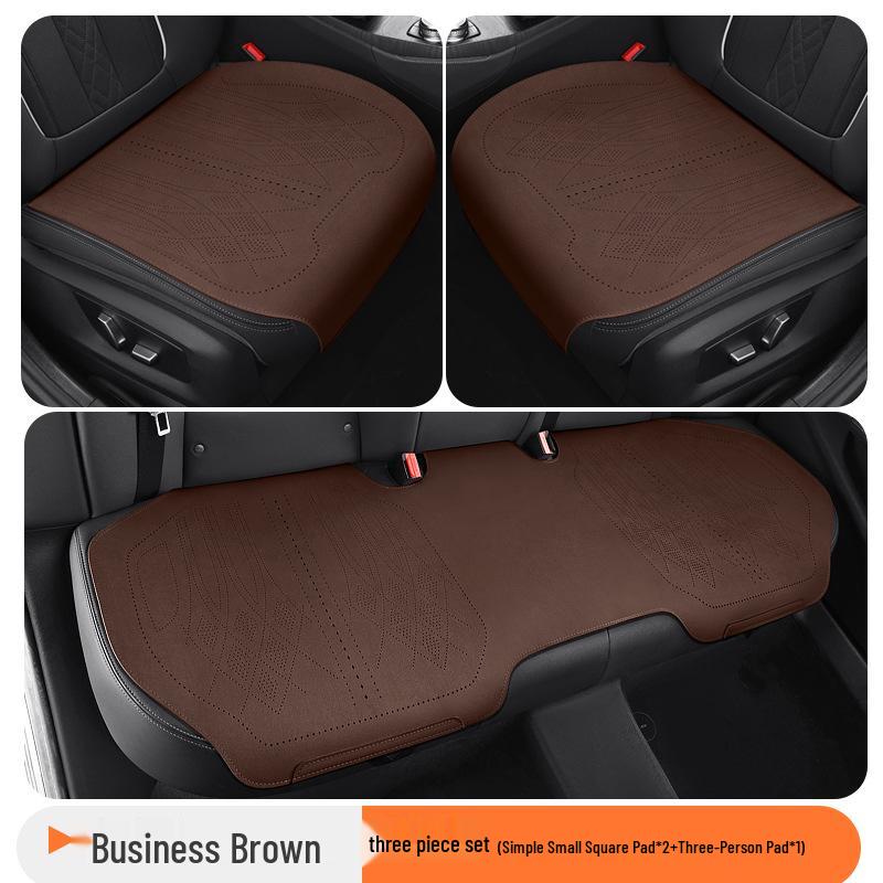 Universelles ultradünnes atmungsaktives Wildleder-Autositzkissen-Set für alle Jahreszeiten