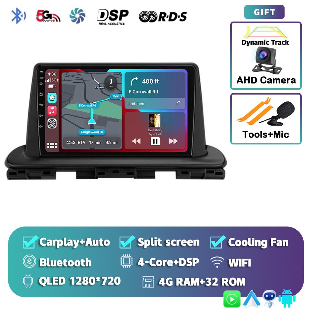 Android 14 Carplay Auto Car Radio For Kia Cerato 4 IV 2018 2019 2020 2021 Multimedia Video Player GPS Navigation DSP Stereo WIFI