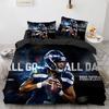 3D Print Rugby Sports Duvet Cover Set, American Football Bedding Set Queen Fashion 3pcs Comforter Microfiber Quilt Cover Double