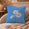 Daisy Cushion Cover Anti-dustmite Pillowcase Invisible zipper silky short plush Sofa cushion cover