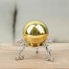 1Pc Figurine Crystal Ball Base Handicraft Desktop Ornaments Photography Props Display Stand Sphere Stone Support Metal Holder