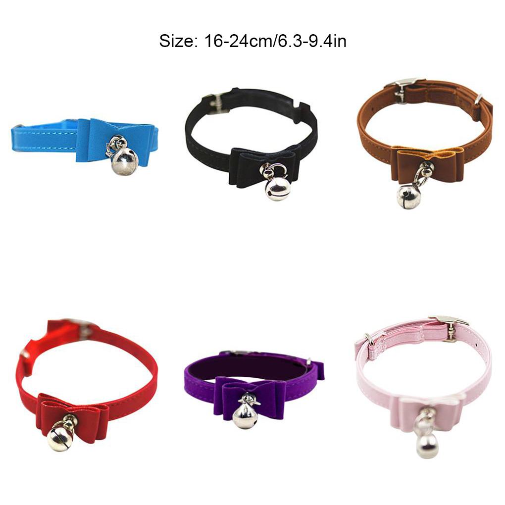 Soft Pet Cat Kitten Puppy Collar Adjustable Safety Buckle Neck Strap Bell