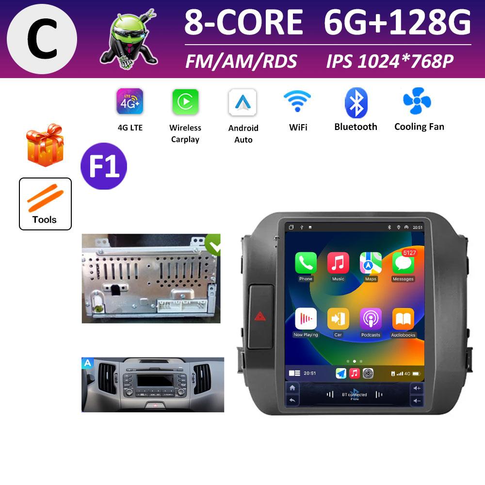 Car Multimedia Video Audio Player for KIA Sportage 3 SL 2010 2011 2012 2013 - 2016 Wireless Carplay WIFI DSP Stereo Bluetooth 4G
