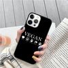 Vegetarian Quotes VEGAN LOVE VEGGIE Phone Case Cover For iPhone 17 Air 15 16 Pro Max 14 13 12 11 Pro Max Plus