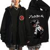 Anime Black Clover Asta Zipper Hoodies Men Women Clothing Fashion Casual Loose Zip Up Hooded Sweatshirts Coats Jacket Streetwear