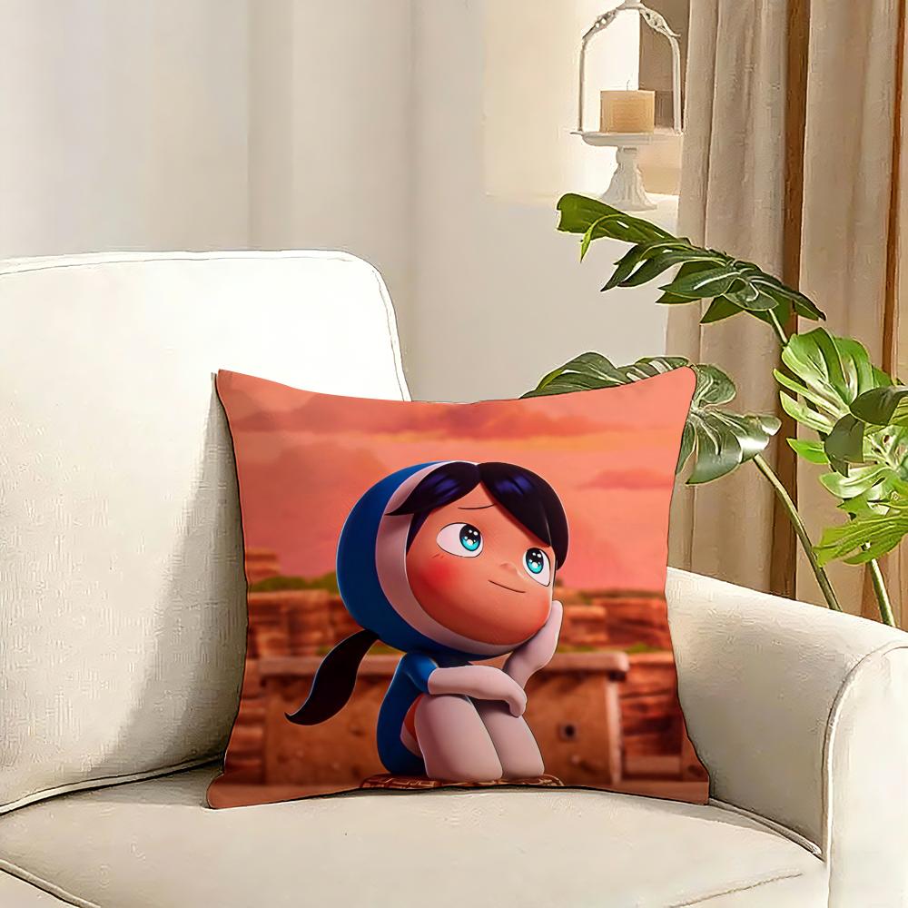 Yumis Cells The Movie Cushion Cover Reversible Plush Pillow Cover Soft Fluffy Home Decor for Sofa Bedroom