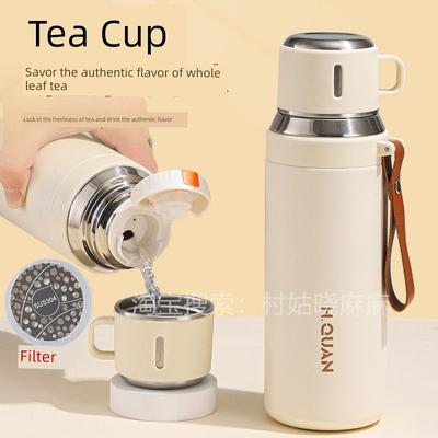 Large Capacity Thermos Cup, Portable 316 Stainless Steel Tea Cup, Large Size Water Bottle for Male and Female Students with Lid for Drinking Water