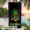 Teenage Mutant Ninja Turtles Beach Towel, Personalized Custom Text, Quick Dry Soft Large Towel For Swimming Pool Travel