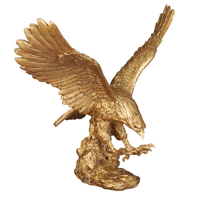 Eagle Figurine with Outspread Wings for Home, Office, or Gift Decor