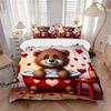 3pcs Anime Cartoon Design Bedding Set - Includes One Quilt Cover and Two Pillowcases (No Core) - Perfect for Bedroom and Guest Room Decorati