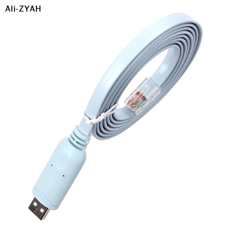 (YY)1Pc 2025 New 1.8M USB to RS232 Serial to RJ45 Cable CAT5 Console Adapter Cable Cord for Routers