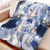 Game Gesnhin Impact Furina Cartoon Flannel Blanket Cover Warmth Soft Anime Blanket Multifunctional Decor Universal Blankets
