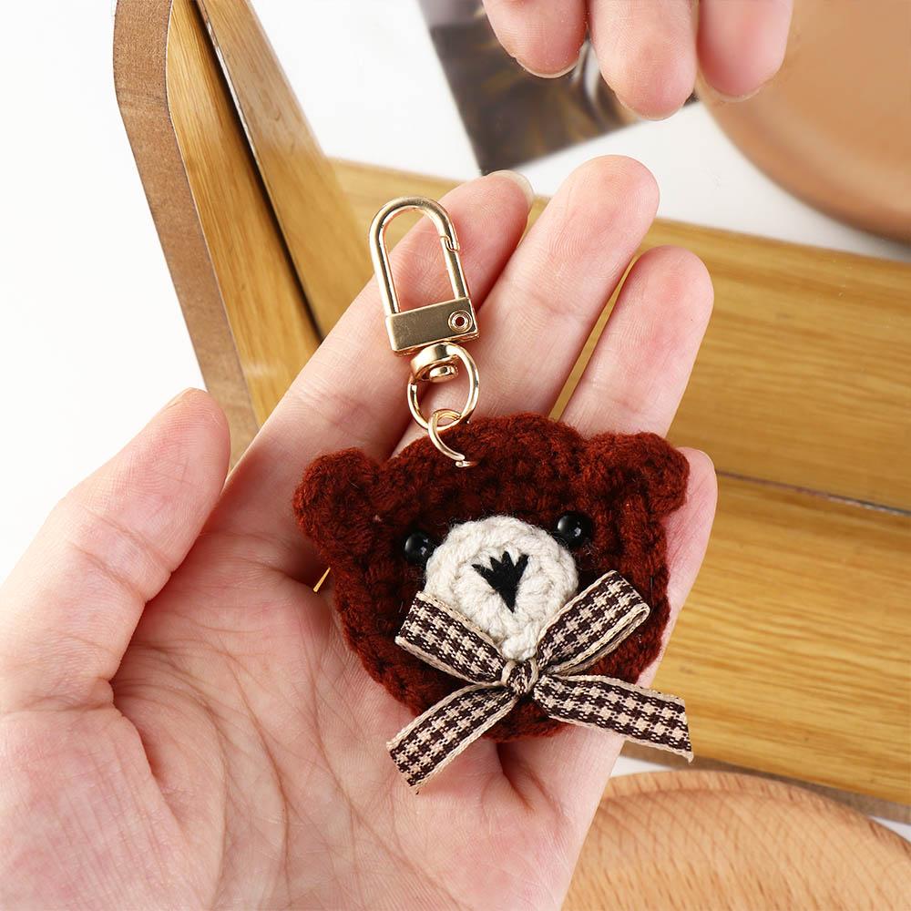 Car Accessory Knitting Wool Bag Pendant Girls Key Chain Schoolbag Pendant Korean Style Key Chain