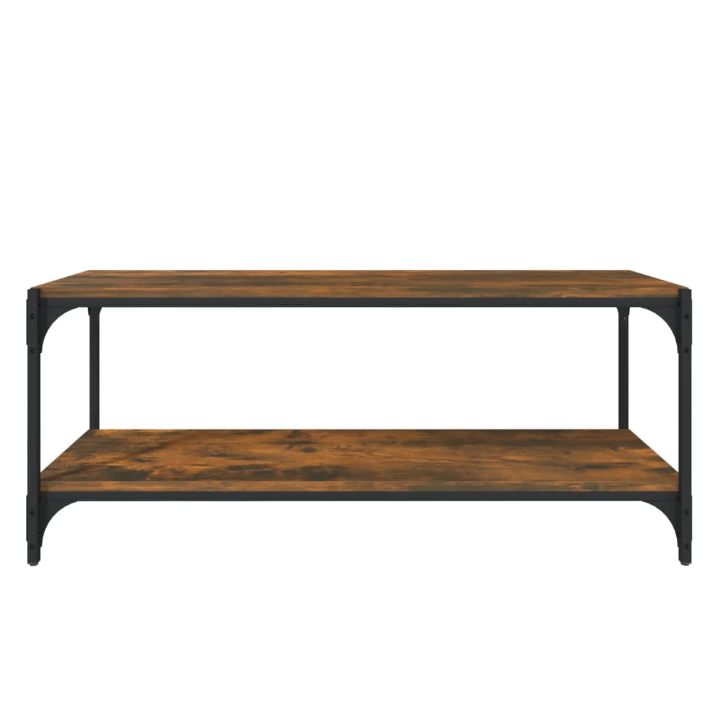 TV Cabinet Smoked Oak 100 x 33 x 41 cm Wood Based Panel and Steel