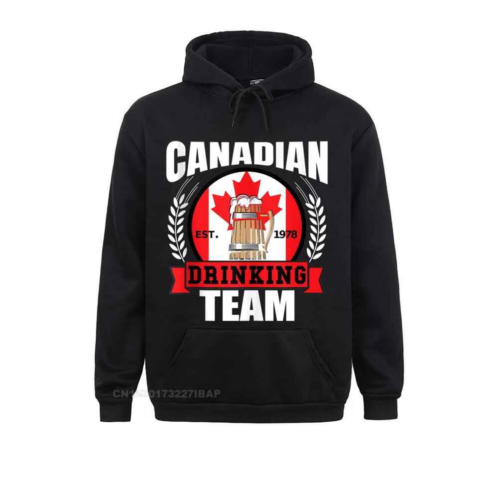 

Забавный канадский флаг для пивной вечеринки, однотонные толстовки Camisa, толстовки унисекс, удобные капюшоны с длинными рукавами