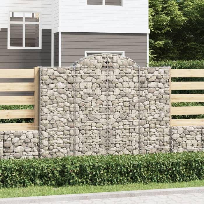 VidaXL Panier de Gabion, Cage à Gabion, Mur de Gabion, Panier à Pierre, Gabion pour Pierre Jardin Patio Extérieur, 153498