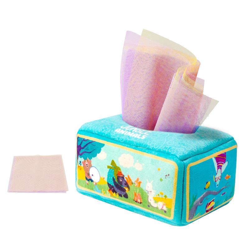 Bezpečné pro děti Odolné Vysoce kvalitní Krabička na trhací ubrousky Puzzle pro kojence Vzdělávání od útlého věku Styl Montessori Látkové hračky pro děti