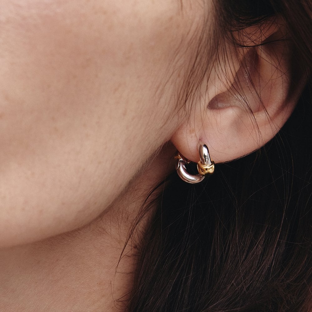 Erité 23 Silver (C) Combo One-Touch Earrings S Hl5E33534C9Xxx