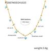 Qiong Yao Handmade Natural Stone Beads Double Layer 18K Gold Plated Choker Necklace for Women