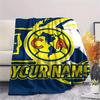 1PC Custom Name Club America Patterned Flannel Blanket Suitable For All Seasons for Home Decor Warmth and Comfort Gifts Holiday Present