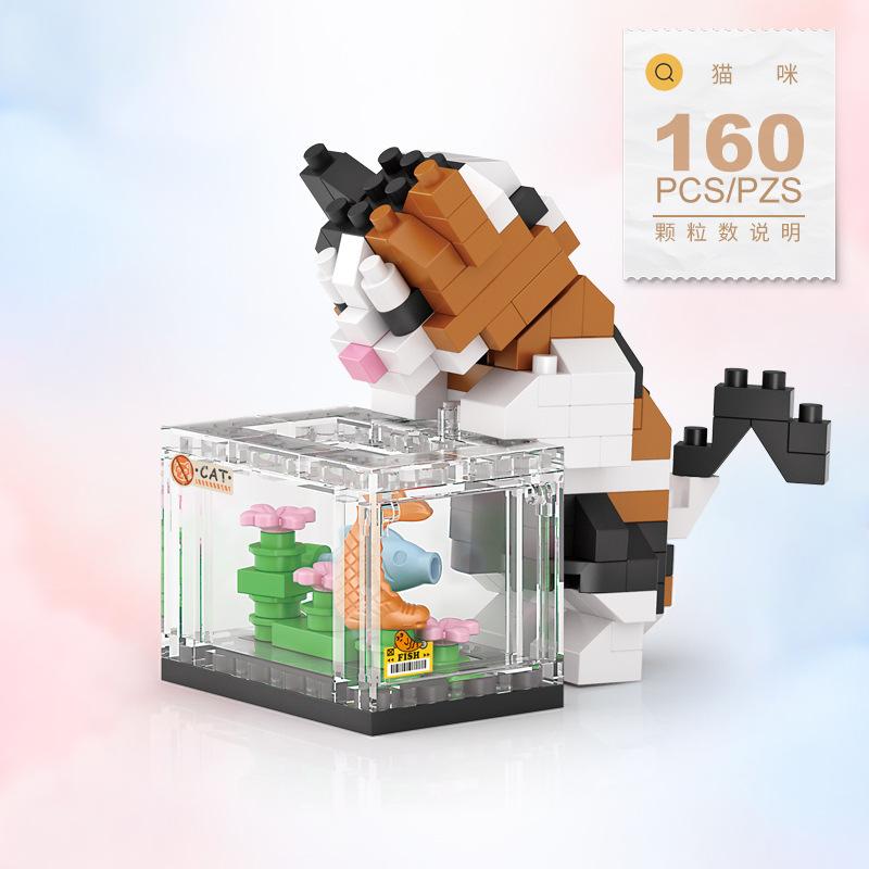 Creative Dessert Electrical Mini Particles, Loz Building Blocks Panda Assembly Decoration,Educational Boys and Girls Kids Toys