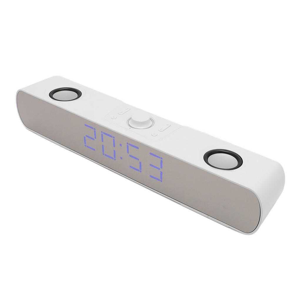 Computer Speaker HiFi Stereo Built In Subwoofer Support USB   In PC Gaming Speaker with Alarm Clock FM Radio for Laptop Display