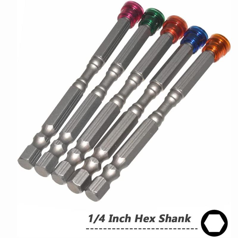 Phillips Kreuzschlitz Schraubendreher Bit Set Starker Magnetring Schraubendreher Setzer PH2 Spitze Kragen Tiefenanschlag Sechskant Elektro-Bohrmaschine