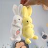 Cute Rabbit Plush Toy Schoolbag Pendant for Girl Love Bag Long-Eared Bunny Pendant Stuffed Animal Keychain