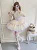Lolita JSK Jumper Skirt Ribbon One Piece Dreamy Cute Gothic Lolita Dress Bride Style Clothing Ruffles Palace Style Mori Girl Princess Lolita Idol