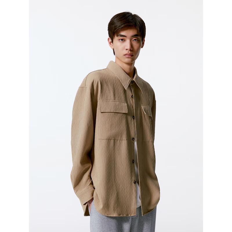 GXG Men's Fall Lapel Long-Sleeve Shirt Jacket