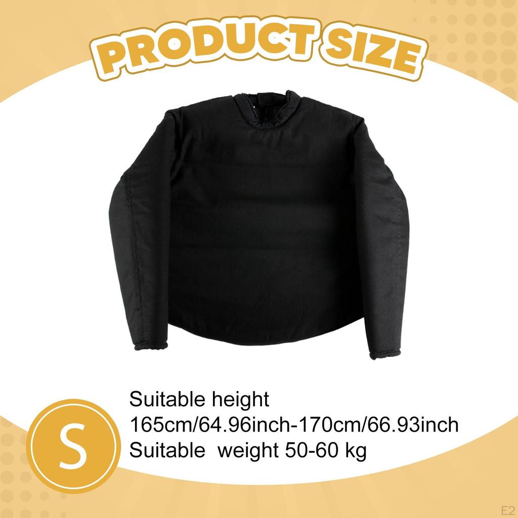 Fencing Tutor Vest Long Sleeve Jacket Athletic Top with Zipper Suit Canvas for Playing Training