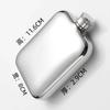 Shangqi 304 Stainless Steel Mini Portable Square Flask (2-Pack)