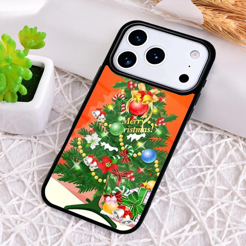 Christmas Tree Phone Case for iPhone 17 Air 16 15 11 12 14 13 Pro Max Shockproof Cover