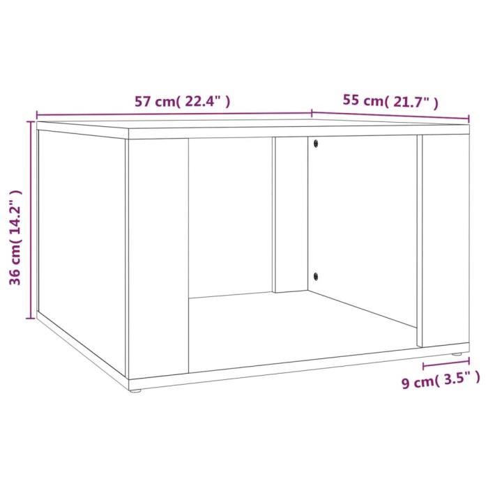 816553 vidaXL Bedside Table Black 57x55x36 Cm Engineered Wood