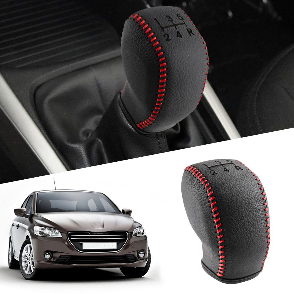 Auto Schalthebelknauf Abdeckung für Peugeot 208 15-24 301 17-24 308 17-24 2008 14-18 Partner 18-24 Rifter 18-21 MT 5 Gang
