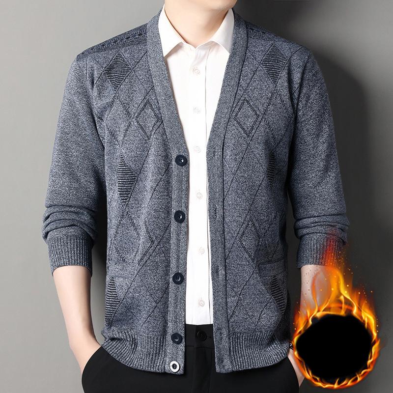 Men's Casual Cardigan Jacket V-neck Sweater Men's Autumn Winter Clothes Button Knit Cardigans Mens Knitting Sweaters Outwear