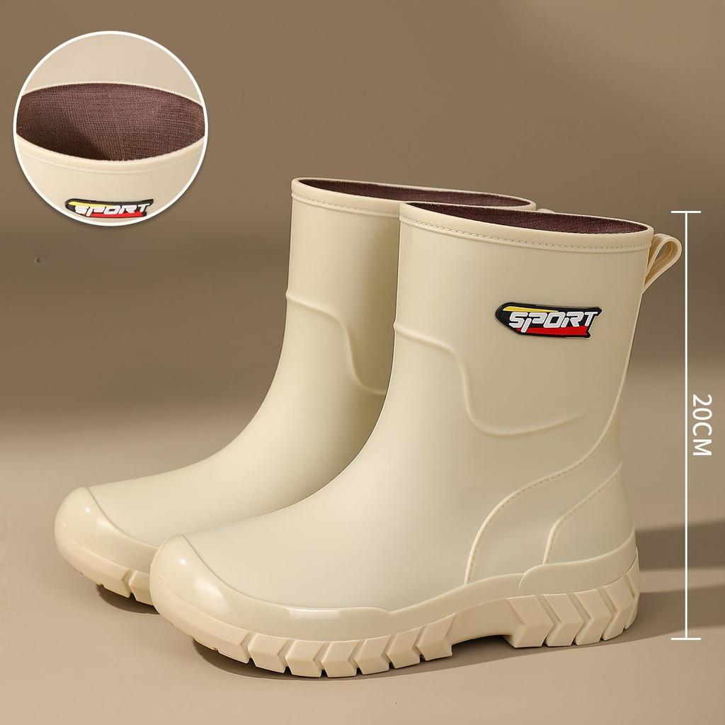 Vier Jahreszeiten Regenschuhe Damen Neu Wasserdicht Dicke Sohle Gummistiefel Arbeit Anti-Rutsch Gummi Schuhe Damen Schöne Wasserschuhe
