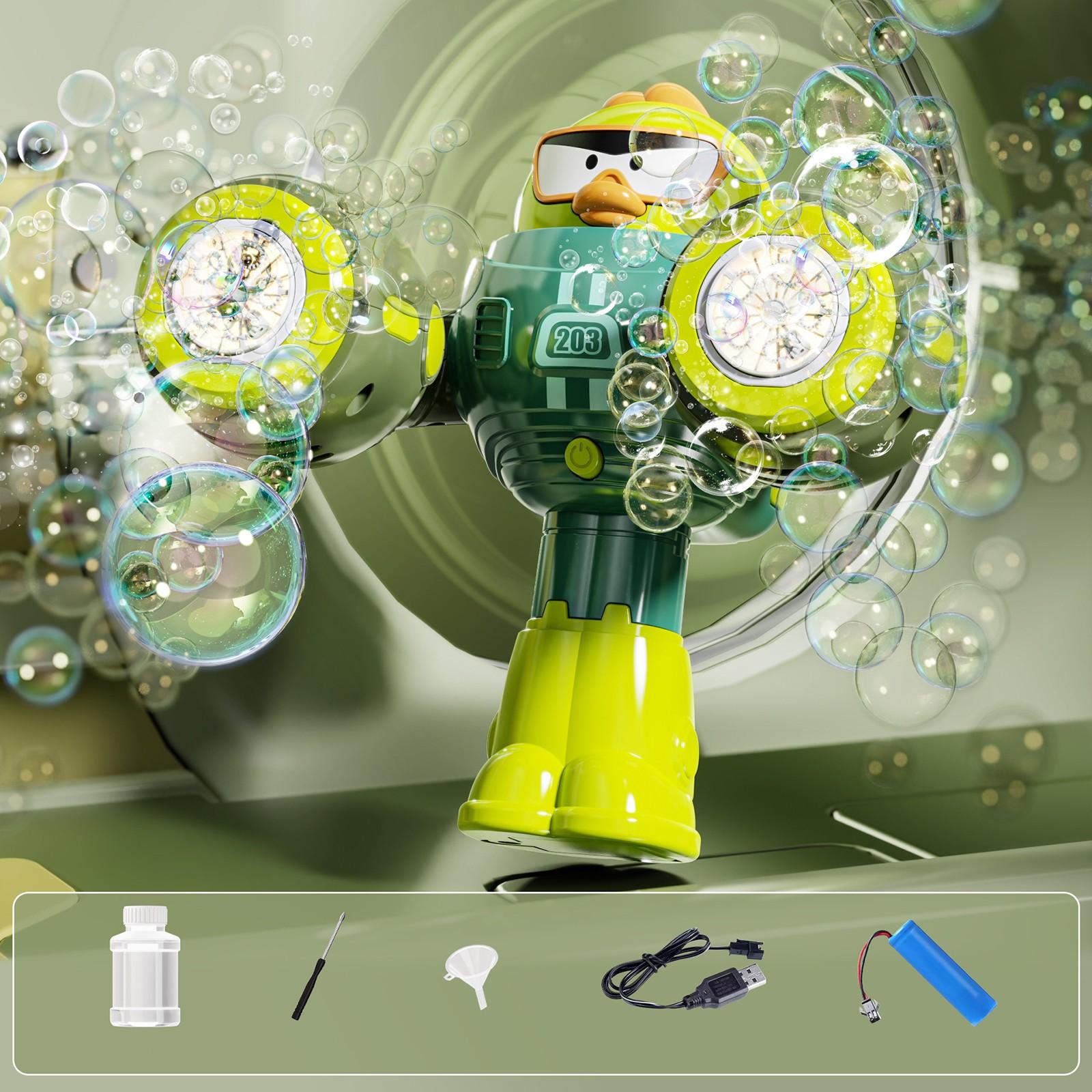 

100 мл большая ветряная мельница, машина для выдувания пузырей, полностью автоматическая палочка для выдувания пузырей, красочная вращающаяся ветряная мельница, детская игрушка One Size зелёный